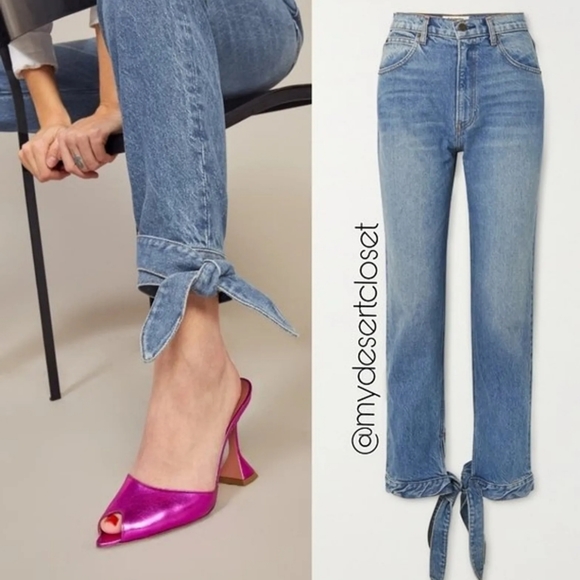 Reformation Jeans Reformation Chiara High Rise Ankle Tie Jeans Nwot